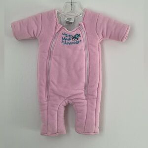 Merlin's Magic Sleep Suit Pink Fleece Size Small  3-6 Months 12-18lbs